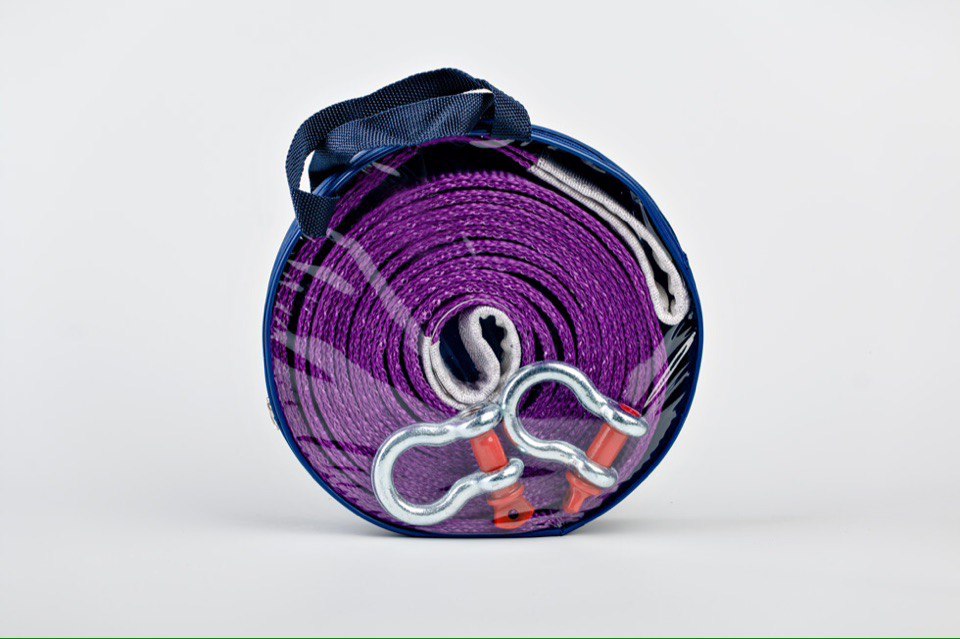Трос(строп) СТБ 3тонны 5метров скобы фиолетовый в сумке СТБ89367