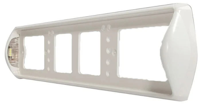 Рамка номерного знака с подсветкой(белая)боковая Премиум