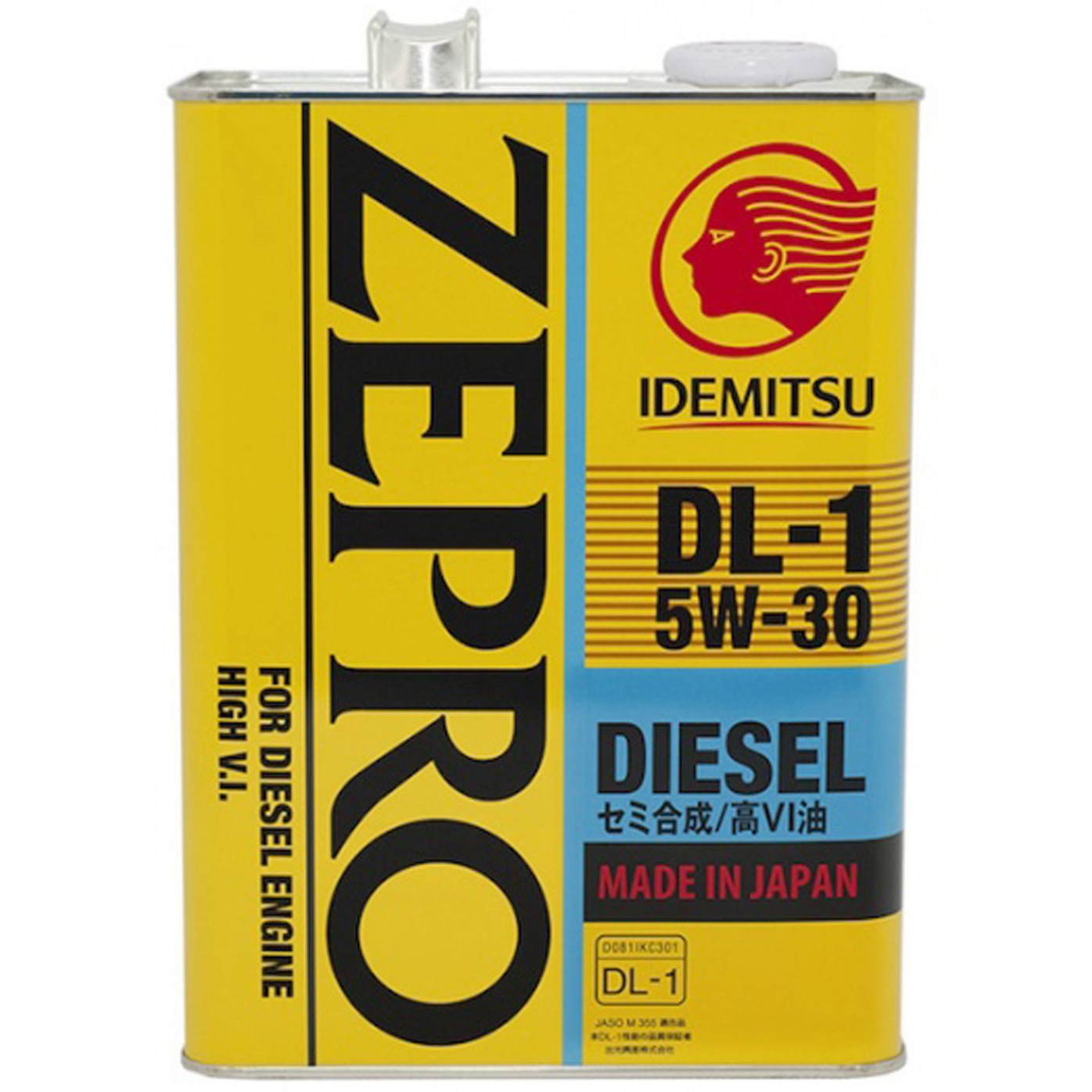 IDEMITSU ZEPRO DIESEL DL-1 5w30 4л.полусинтетическое масло моторное