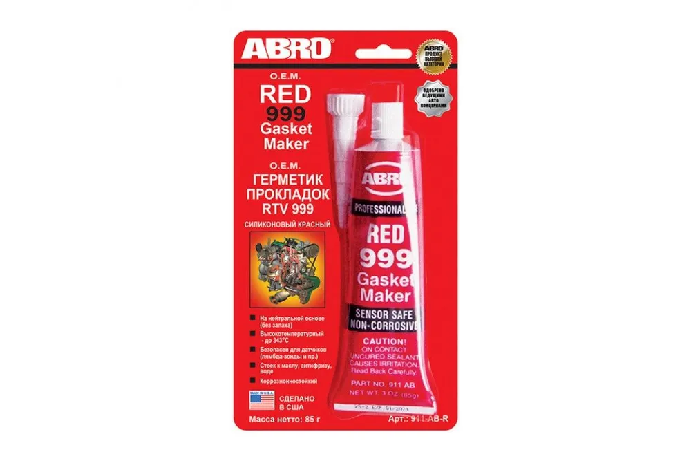 Герметик прокладок ABRO красный 85г OEM 999 911-AB-R