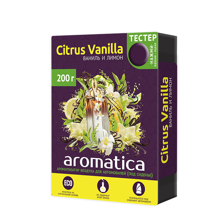 Fouette ароматизатор под сиденье AR-2 Citrus Vanilla 200г серии "Aromatica"