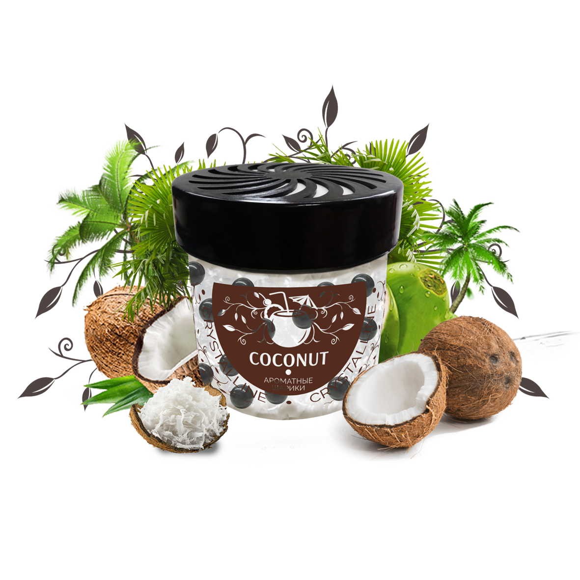Fouette ароматизатор гель/банка CR-09 Coconut серии Crystalline