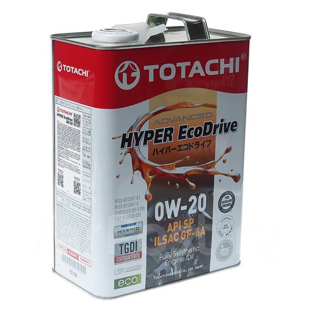 TOTACHI Hyper Ecodrive 0W20 SP/RC/GF-6A Fully Synthetic4л