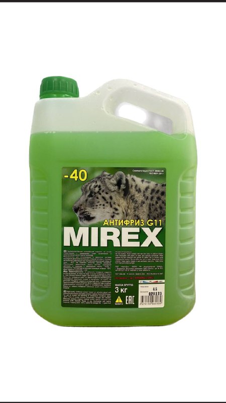 Антифриз -40 MIREX зеленый 3кг