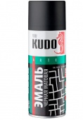 KUDO-1102 Эмаль черная матовая 520мл алкидная RAL9005