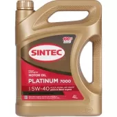SINTEC PLATINUM 7000 5W40 A3/B4 4л SN/CF моторное масло