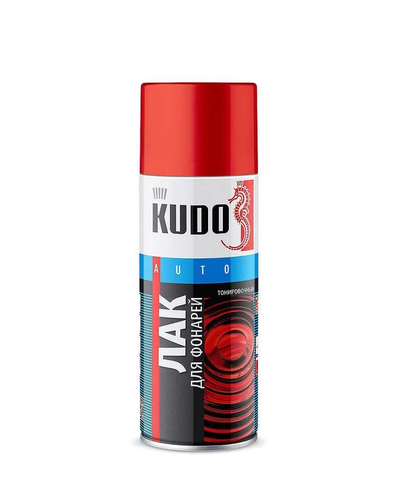 KUDO-9022 Лак для тонировки фар красный 520мл