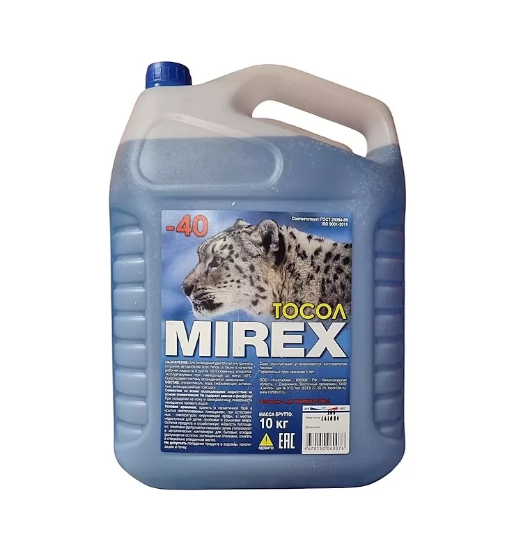 Тосол А-40 10кг MIREX ЧК