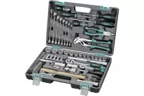 Набор инструментов 1/2",1/4" CrV пластиковый кейс 76предметов STELS 14104