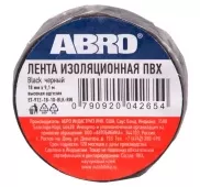 ABRO Изолента черная 18мм*9,1м BLK