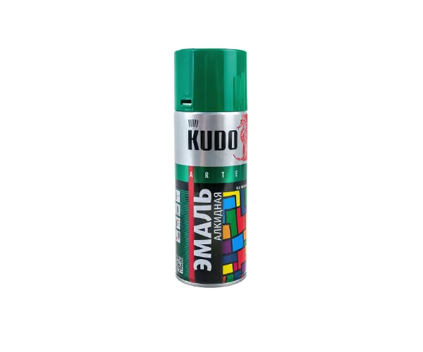 KUDO-1006 Эмаль светло-зеленая 520мл алкидная RAL6024