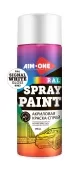 AIM-ONE краска бело-алюминиевая 450мл RAL-9006 AIM-ONE краска бело-алюминиевая 450мл RAL-9006